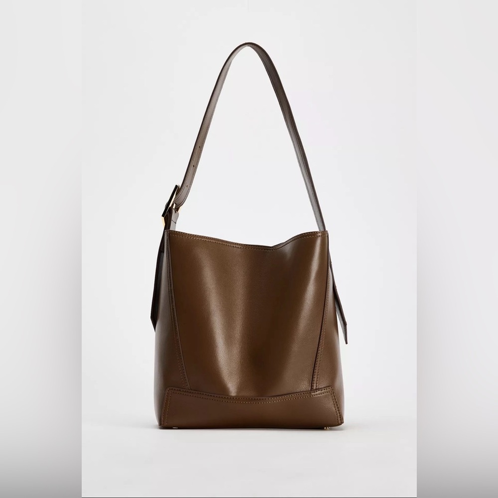 ZARA METAL TRIM BUCKET BAG